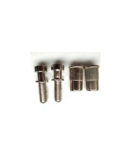 Set mit 2 Schrauben + 2 metrischen Einsätzen, Nickel, Durchmesser 12 mm für Stoptail-Saitenhalter