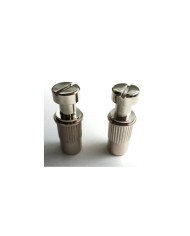 Nickel Metric post set, 2 screws + 2 Anchors, 12 mm diameter for stoptail tailpiece