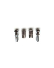 Chrome Metric post set, 2 screws + 2 Anchors, 12 mm diameter for stoptail tailpiece