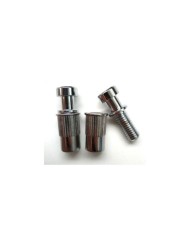 Set mit 2 Schrauben + 2 metrischen Einsätzen, verchromt, Durchmesser 12mm für Stoptail-Saitenhalter