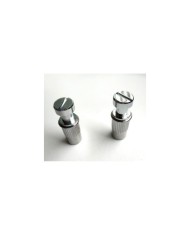 Set mit 2 Schrauben + 2 metrischen Einsätzen, verchromt, Durchmesser 12mm für Stoptail-Saitenhalter