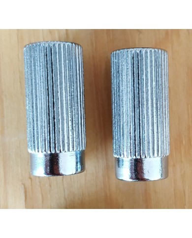 2 metrische Buchsen, verchromt, Durchmesser 11 mm, für Stopbar-Saitenhalter