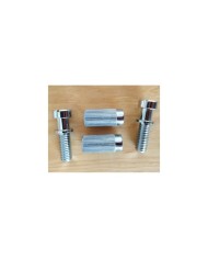 Set mit 2 Schrauben + 2 metrischen Einsätzen, Chrom, Durchmesser 11mm für Stoptail-Saitenhalter