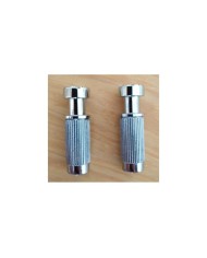 Set mit 2 Schrauben + 2 metrischen Einsätzen, Chrom, Durchmesser 11mm für Stoptail-Saitenhalter