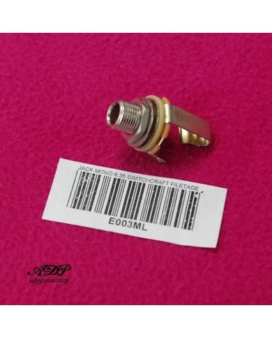 Mono-Buchse Switchcraft Made in USA, langes Gewinde