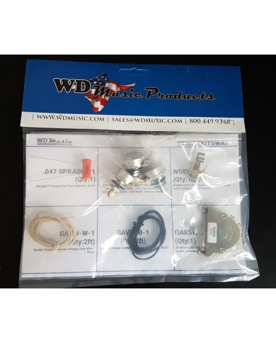 WD Upgrade 5-Positionen-Kabelsatz für Gitarren im Fender Stratocaster-Stil