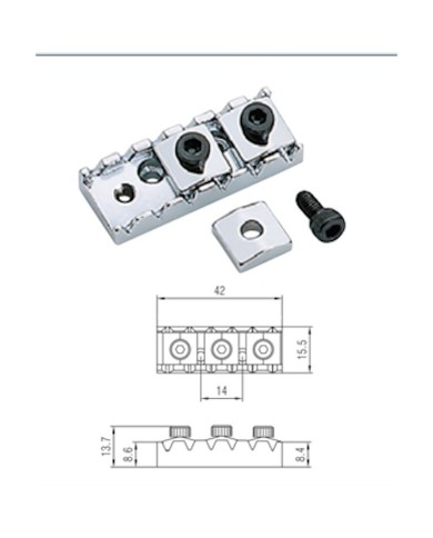 Floyd Rose Klemmsattel 42 mm Schwarz