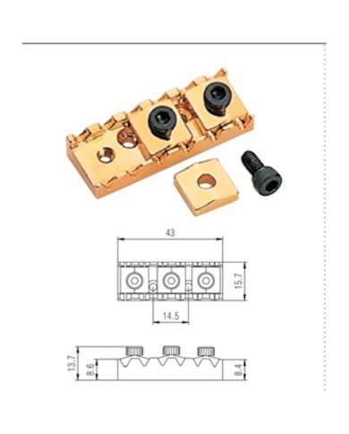 Klemmsattel Typ Floyd Rose 43mm R3 Chrom