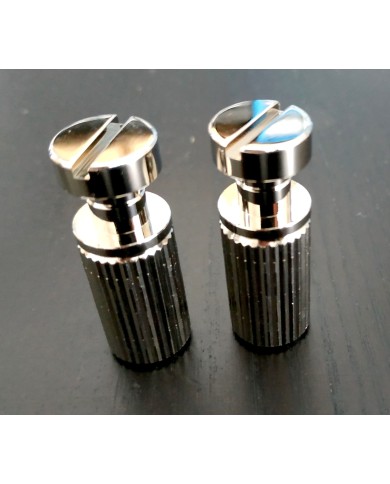 Schraube und Einsatz in US-Größe für Stop-Tailpiece, passend für Gibson, 5/16" - 24. Nickel