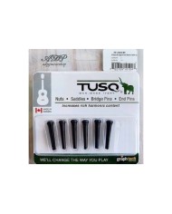 Set traditionelle schwarze Tusq Stegstecker 5.33mm (6 Stück) mit MOP-Einlagen