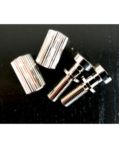 Schraube und Einsatz in US-Größe für Stop-Tailpiece, passend für Gibson, 5/16" - 24. Nickel