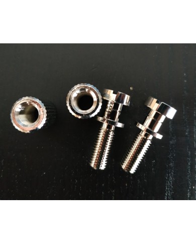 Schraube und Einsatz in US-Größe für Stop-Tailpiece, passend für Gibson, 5/16" - 24. Nickel