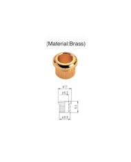 6 Bushing-Hülsen aus verchromtem Messing 9,5 x 8,8 x 6.2mm