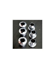 6 Bushing-Hülsen aus verchromtem Messing 9,5 x 8,8 x 6.2mm