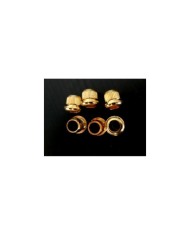 6 Gold brass Bushing adapters 9,5 x 8,8 x 6.2mm
