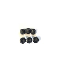 6 Black brass Bushing adapters 9,5 x 8,8 x 6.2mm
