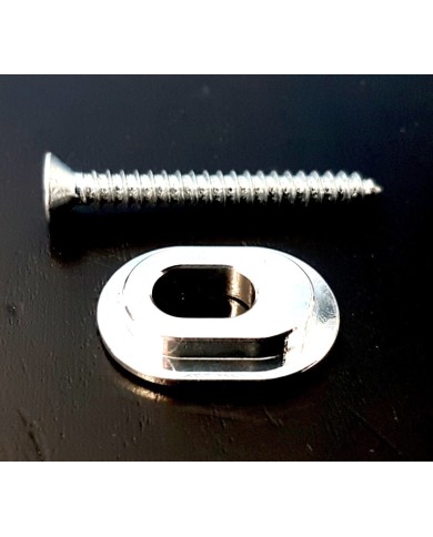 Plaque adaptateur Towner chrome pour bigsby