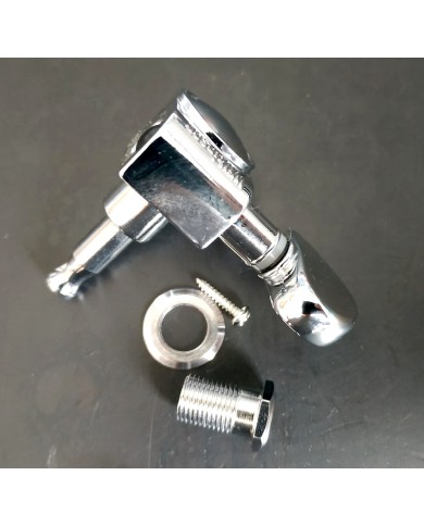 1 gekapselte Wilkinson-Mechanik, verchromt, rechte Seite, mit Bohnenflügel, gerade Schraube