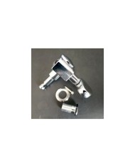 1 gekapselte Wilkinson-Mechanik, verchromt, rechte Seite, mit Bohnenflügel, gerade Schraube