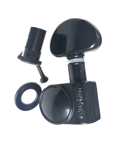 1 Wilkinson Ölbad-Mechanik, schwarz, rechte Seite, mit Bohnenflügel, gerade Schraube