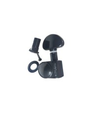 1 Black Wilkinson Right Side machine head with "kidney bean" button, staight screw tag fixing