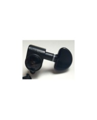 1 Wilkinson-Mechanik, geschlossen, schwarz, linke Seite, mit Nierenknopf, Schraube rechts