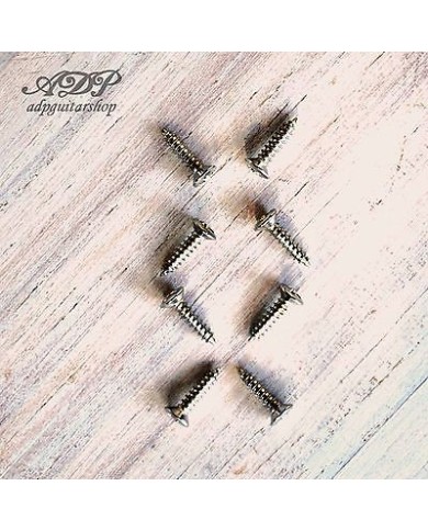 8 Contour-Humbucker-Rahmenschrauben 10x2mm, Nickel