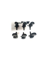 6 Mecaniques Bain d'Huile Wilkinson Noires avec boutton Haricot, vis droite