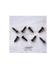 8 kurze schwarze Humbucker-Rahmenschrauben 10x2mm