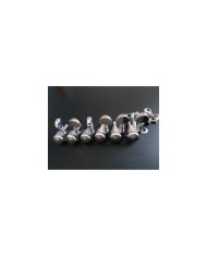 6 in line Chrome JinHo LEFTY locking Machine head, "kidney bean" buttons