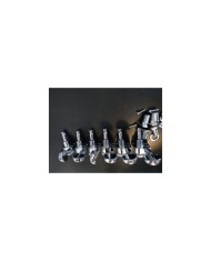 Mecaniques GAUCHER 6 en Ligne blocables Chrome JinHo, boutons haricot