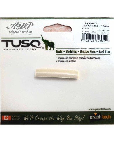 Graph Tech Tusq PQ-6060-L0, gekerbter Sattel für linkshändige Epiphone, 43.99 mm