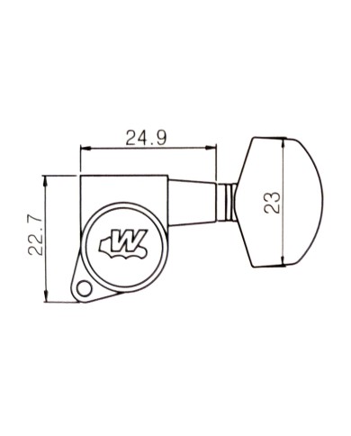 1 Wilkinson-Mechanik Gold linke Seite, E-Z-LOK-System