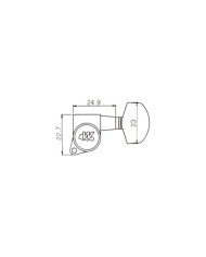 1 Wilkinson-Mechanik Gold linke Seite, E-Z-LOK-System