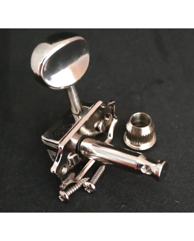 6 Wilkinson-Mechaniken Nickel 3+3 im Kluson-Stil, runder Metallknopf