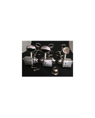 6 Wilkinson-Mechaniken Nickel 3+3 im Kluson-Stil, runder Metallknopf