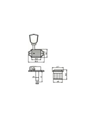 1 Mechanik im Kluson-Stil, Nickel, Tulpenknopf, linke Seite