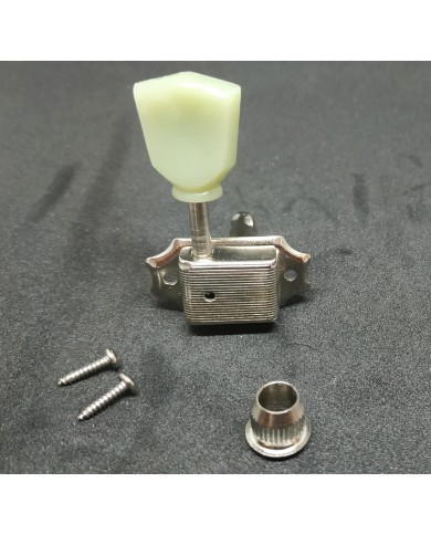 1 Mechanik im Kluson-Stil, Nickel, Tulpenknopf, linke Seite