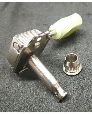6 Mechaniken Nickel 3+3 im Kluson-Stil, Tulpenflügel