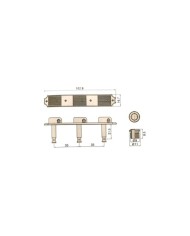 Kluson Vintage-Style-Mechaniken 3+3 auf Platte, ovale Flügel