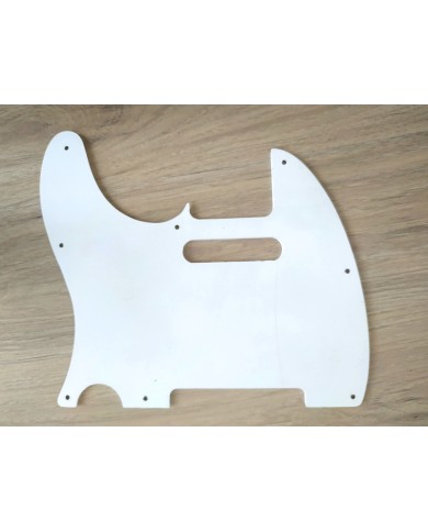 Schlagbrett 1-lagig Weiß, 8 Schrauben, für Telecaster