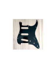Schlagbrett schwarz/weiß/schwarz, 3-lagig, 11 Löcher, für Stratocaster ab 72, Potibohrungen 1cm