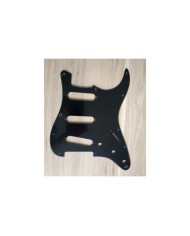 Schwarzes 1-lagiges Schlagbrett mit 11 Löchern für Stratocaster ab 72, Potis 1 cm