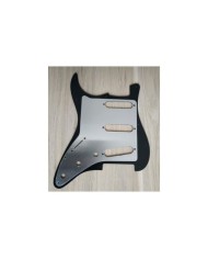 Schwarzes 1-lagiges Schlagbrett mit 11 Löchern für Stratocaster ab 72, Potis 1 cm