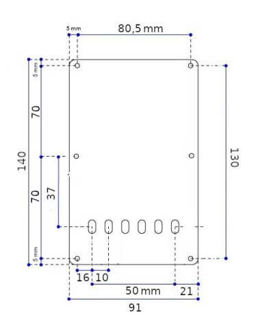 Schwarze Tremoloabdeckung, 1-lagig, Backplate