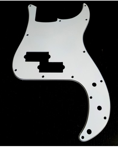 Schlagbrett Precision Bass Weiß 3-lagig. P-Bass USA - Potibohrungen 10mm