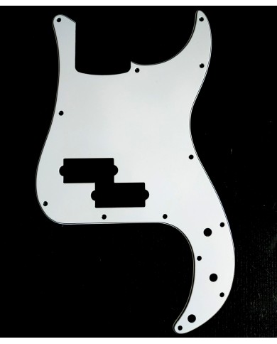 Schlagbrett Precision Bass Weiß 3-lagig. P-Bass USA - Potibohrungen 10mm