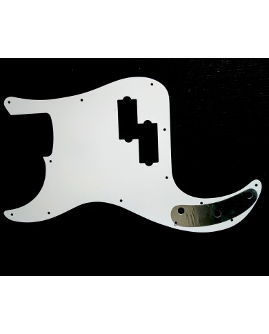 Schlagbrett Precision Bass Weiß 3-lagig. P-Bass USA - Potibohrungen 10mm