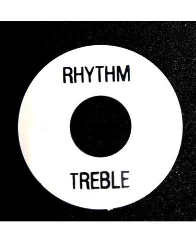 Selbstklebende weiße Les Paul Rhythm/Treble Platte für LP SG, schwarze Schrift