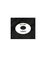 Selbstklebende weiße Les Paul Rhythm/Treble Platte für LP SG, schwarze Schrift